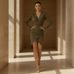 Noir Sculpt Bodycon Dress