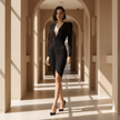 Noir Sculpt Bodycon Dress