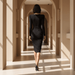 Noir Sculpt Bodycon Dress
